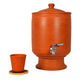 Earthen Clay Water Pot with Lid & tap - 236.7oz