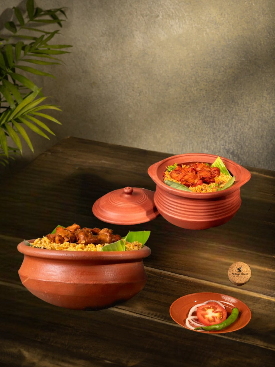 mitti pots for plants Buy Earthen Clay Cookware Combo|Traditional Mitti Ke Bartan