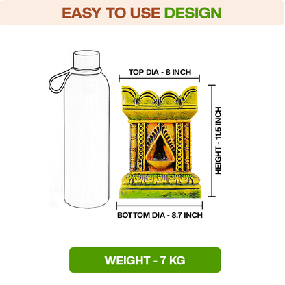 Terracotta  Brindavan Tulsi Pot Multi Color (B * H - 8 * 11.5 inch)