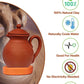 Clay water Jug made from natural clay, cools water naturally, eco-friendly, good for health, no electricity needed.
