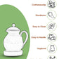 Preseasoned clay water Jug highlighting craftsmanship, sturdiness, easy cleaning, unglazed design, and value for money.
