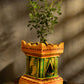 Terracotta  Brindavan Tulsi Pot Multi Color (B * H - 8 * 11.5 inch)