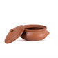 Traditional earthen clay cooking pot with lid – perfect for making authentic South Indian dishes like Sambar, Kuruma, Kootu etc.,