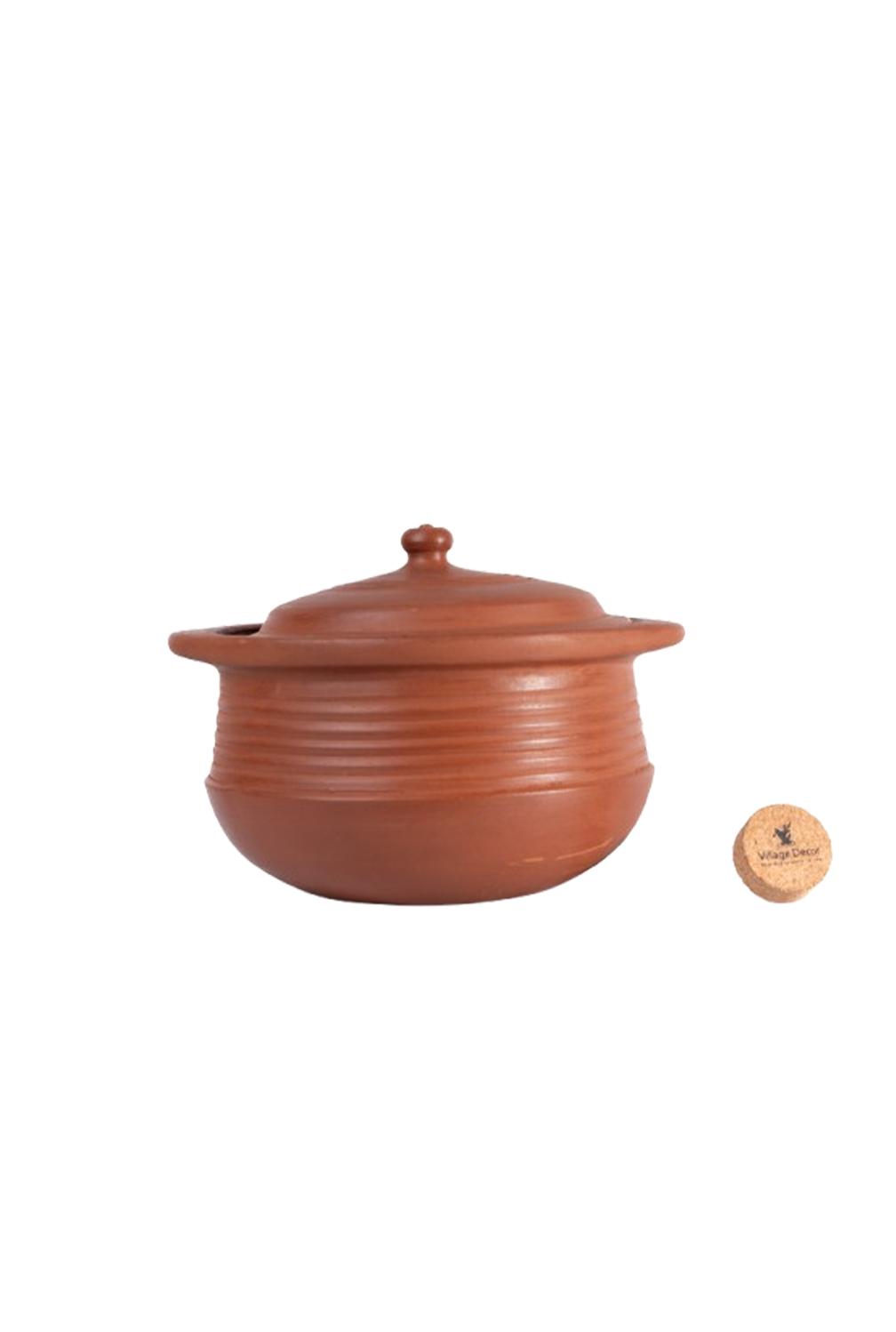 Village Decor Earthen Clay Cooking Pot - Thumbnail 2