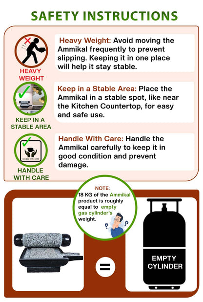 Safety instructions for handling Silbatta – heavy weight, Maintenance and care tips.
