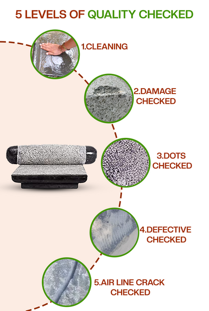Handmade Polished Ammikal 5 levels of quality check before packaging.