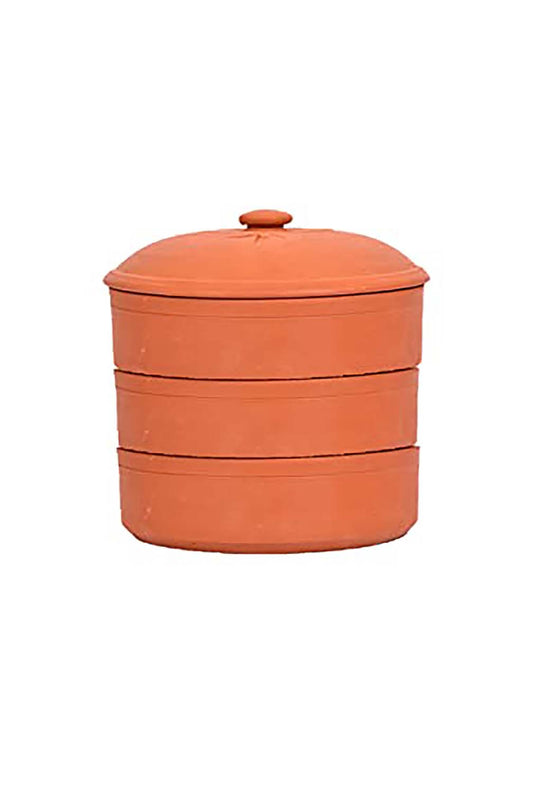 Terracotta sprout box (3 container with lid)