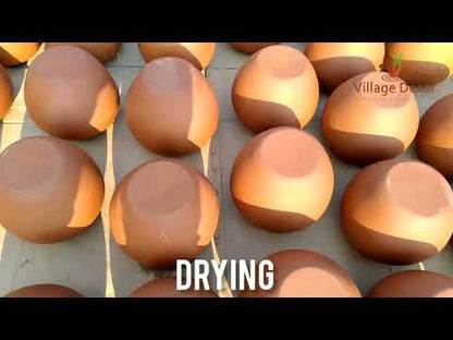 Step by Step Process of making clay water pot