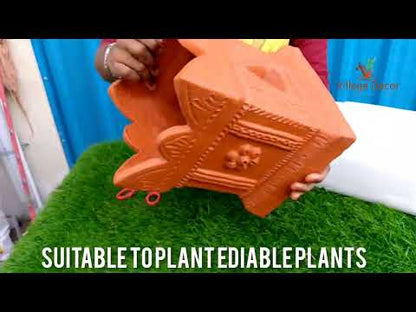 Unboxing Village Decor Terracotta Tulsi Pot.