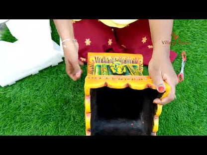 Terracotta  Brindavan Tulsi Pot Multi Color (B * H - 8 * 11.5 inch)