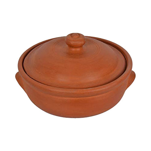 Earthen clay cooking pot- 2.1qt