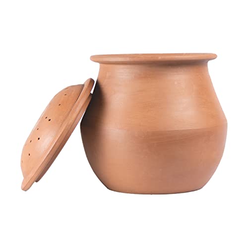 Earthen Clay Rice pot with Clay Strainer plate