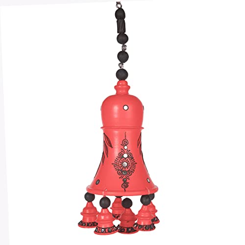 Terracotta Hanging Red Bell - 19 inch